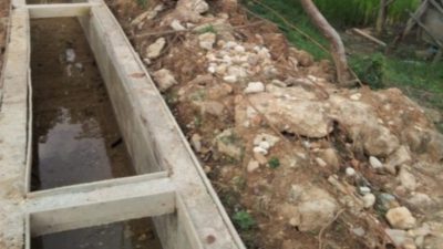 Irigasi Dari APBN di Pangkalan Indarung, Gunakan Krikil Dari Sungai Singingi Diduga Tanpa Izin