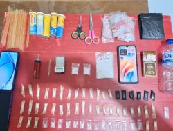 Polres Kuansing Sikat Pengedar Sabu, 64,66 Gram Diamankan!