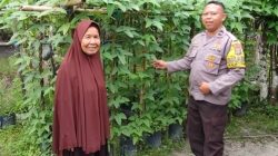 Polsek Singingi Cek Pekarangan Bergizi Dukung Asta Cita