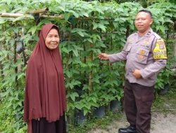 Polsek Singingi Cek Pekarangan Bergizi Dukung Asta Cita