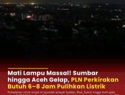Seluruh Wilayah Sumatera Dilanda Pemadaman Listrik Luas