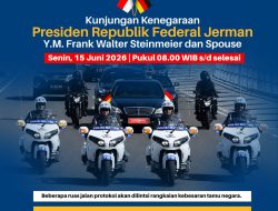 Lima Ratus Delapan Puluh Lima Personel Amankan Kunjungan Presiden Jerman