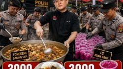 Sambut HUT Bhayangkara ke‑80, Polda Metro Jaya Gelar Masak Besar Bagikan Ribuan Porsi Makanan