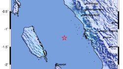 Gempa Magnitudo 4,7 Guncang Laut 71 Km Barat Daya Padang