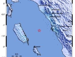 Gempa Magnitudo 4,7 Guncang Laut 71 Km Barat Daya Padang