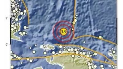 Gempa Berkekuatan Magnitudo 3,9 Guncang Wilayah Barat Laut Tambrauw