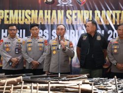 Polda Sumsel Musnahkan 397 Senjata Api Ilegal Hasil Operasi