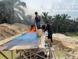 Polsek Singingi Lakukan Penertiban Tambang Emas Tanpa Izin di Kebun Lado