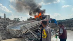 Polres Kuansing Musnahkan Lima Rakit PETI Kebun Lado