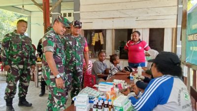 Satgas TMMD Kodim Sorong Selatan Gelar Pengobatan Gratis