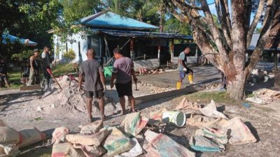 Pengecoran Jalan TMMD Sorong Selatan Rampung Seratus Persen