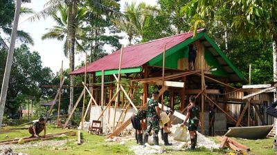 Pembangunan Rumah TMMD Capai Lima Puluh Delapan Persen