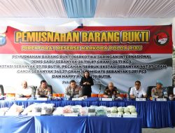 Polda Riau Musnahkan Narkoba Senilai Rp69,7 Miliar, 25,7 kg sabu