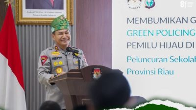 Kapolda Riau Jadi Narasumber Peluncuran Sekolah Pemilu Hijau, Perkuat Demokrasi Ramah Lingkungan Lewat Green Policing