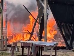 Musibah Kebakaran Landa SMP Negeri 5 Teluk Kuantan, Gedung Perpustakaan Ludes Terbakar