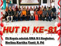 Semarak HUT RI ke-81, SMA N 1 Singkohor Siap Gelar Upacara Pengibaran Bendera dengan Tema “Merdeka Penuh Berkah Mulia, Berkarakter Tangguh”