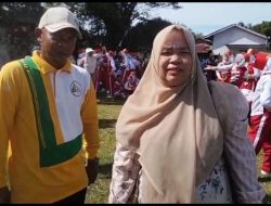 Semarak HUT RI ke-81, 50 Siswa-Siswi SMP N 1 Singkil Utara Tampilkan Drumband di Jalan Santai Gosong Telaga