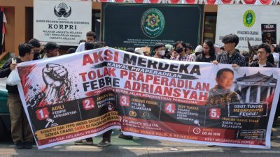 Massa Sampaikan Aspirasi di PN Jaksel, Minta Praperadilan Febrie Adriansyah Ditolak